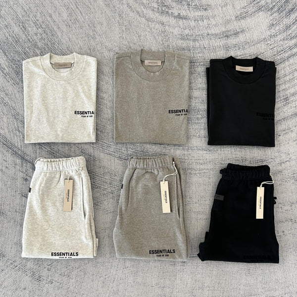 FOG x Essentials 22s Camiseta y Pantalones Cortos y Sudadera con Capucha y Pantalones de Chándal